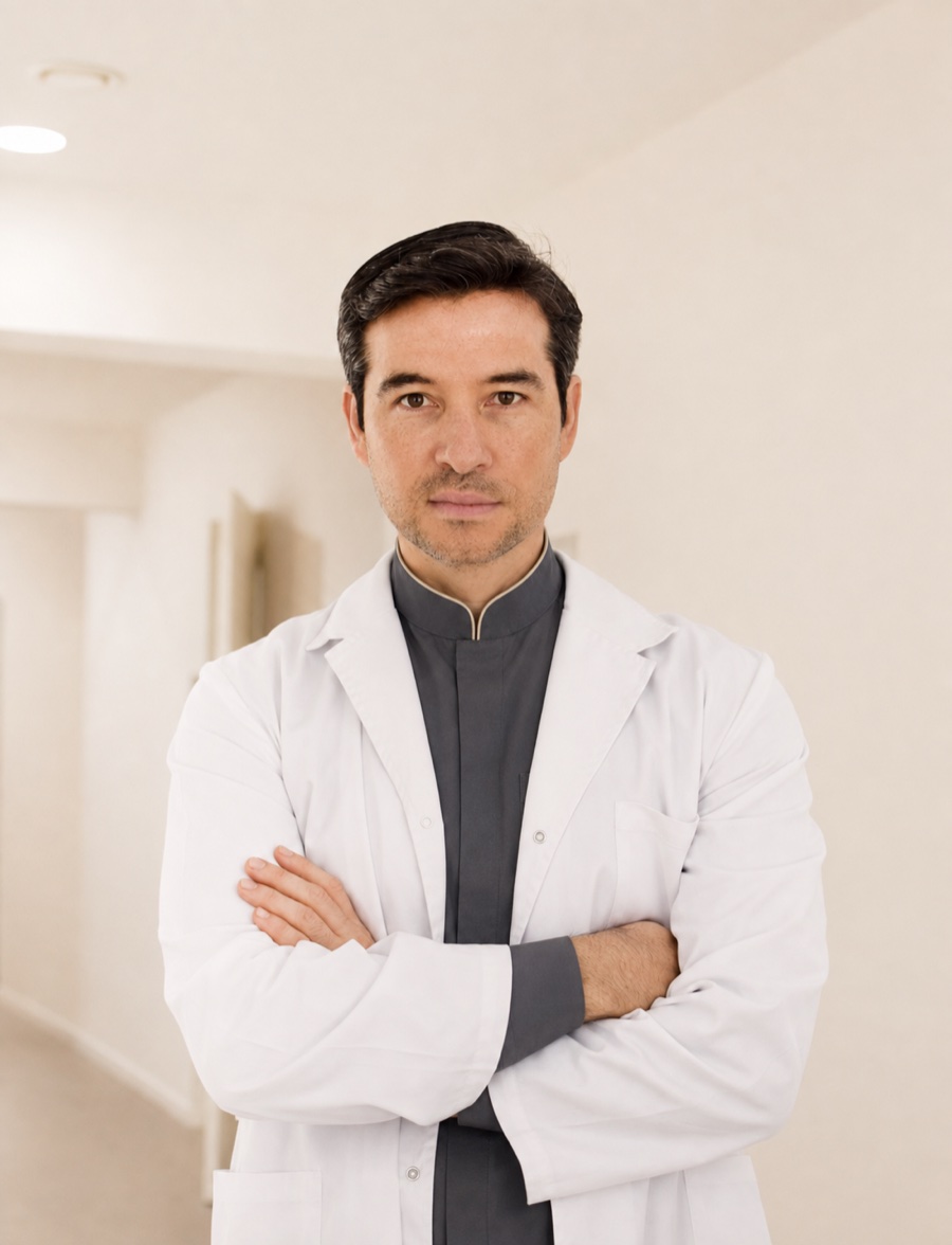 Retrato del Dr. Cristian Solís para el servicio de segunda opinión médica en LaClinic Barcelona